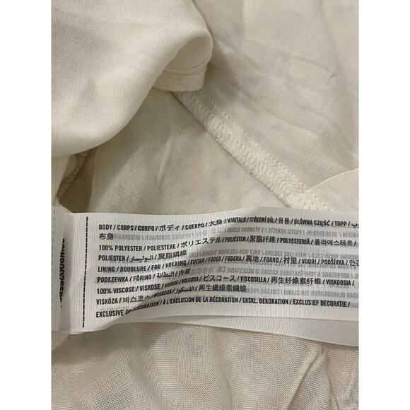 Abercrombie & Fitch Floral Midi Dress Large Yellow Ruffle Feminine Garden Party - Picture 9 of 10